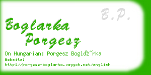 boglarka porgesz business card